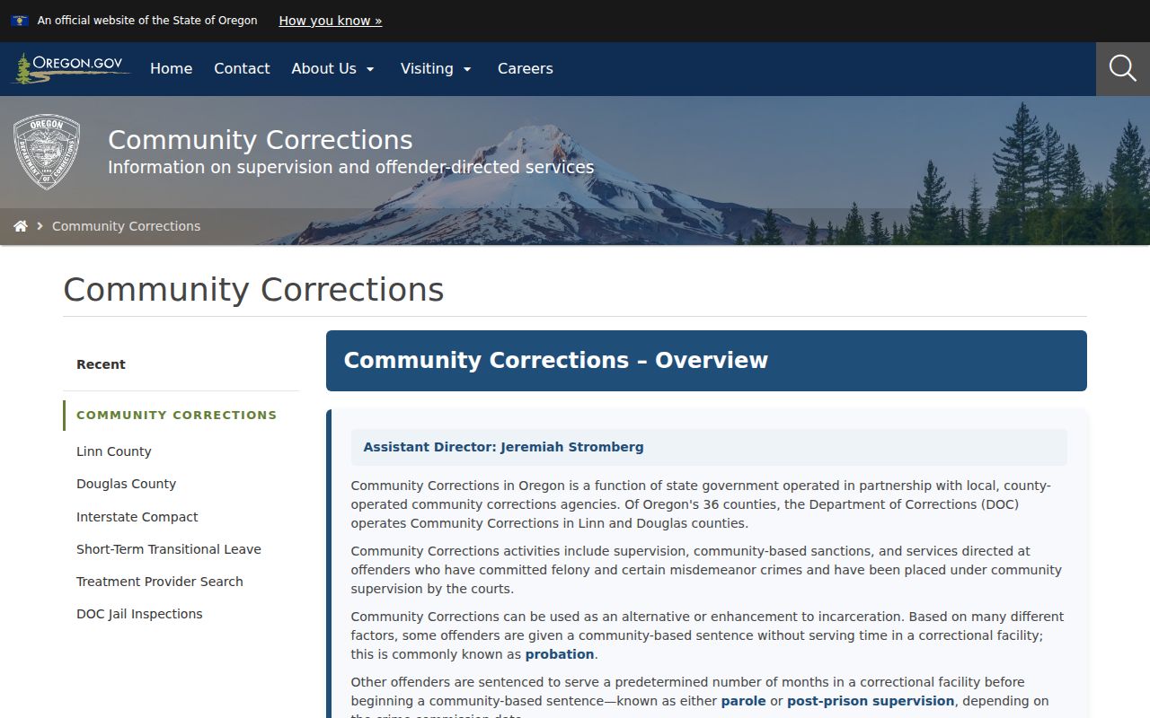 Harney County criminal supervision in Oregon community corrections